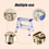 Thumbnail: Aluminum 2-Step Folding Ladder, Anti-Slip, 150KG Load Capacity, Safety Stool