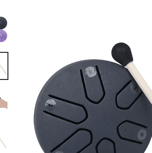 Thumbnail: 3 Inch Steel Tongue Drum 8 Notes Mini Handpan Percussion Instrument with Sticks