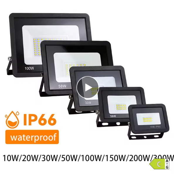 High Brightness LED Flood Light 20W 30W 50W 100W 200W Outdoor Garden Street Ligh