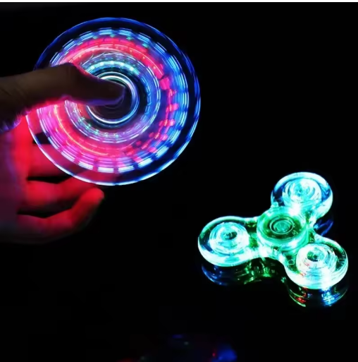 Miniatúra: LED Light Fidget Spinner Stress Relief Toy Glow in Dark EDC Finger Spinner