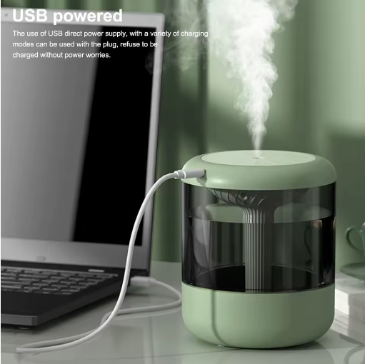 Miniatúra: 1.2L Air Humidifier Adjustable Mist Maker for Bedroom, Office, Home with Soft Mi