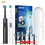 Thumbnail: Electric Toothbrush with Rotary Cleaning, Waterproof, Rechargeable, 8 Heads Incl