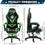 Thumbnail: Massage Gaming Chair with Lumbar Support, High Back, and Adjustable Swivel Desig