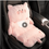 Thumbnail: Winter Plush Car Cushion Cute Cartoon Lumbar Support Seat Pillow for Women Pink