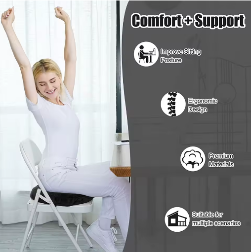 Miniatúra: Donut Seat Cushion for Hemorrhoids, Tailbone, Sciatica & Pain Relief – Black