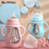 Thumbnail: Glass Baby Bottle with Straw Silicone Handle Shatter-Resistant 240ML