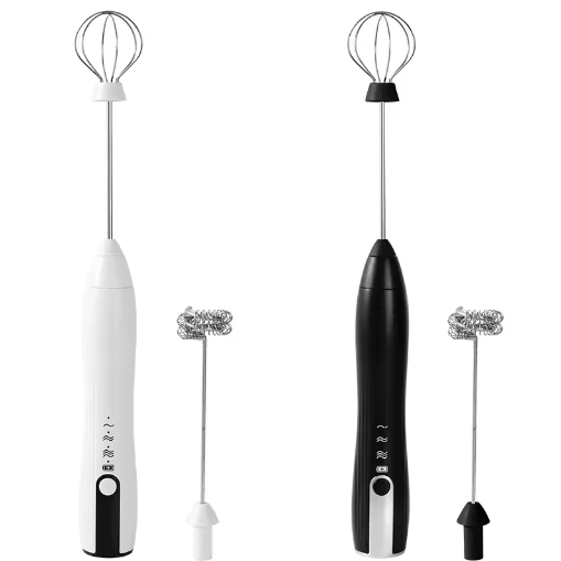 USB Rechargeable Handheld Egg Beater 3 Speeds Electric Milk Frother Mixer
