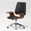 Thumbnail: Modern Solid Wood Office Chair with Backrest, Swivel Gaming Chair, Liftable Desk