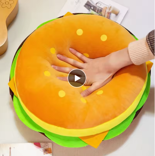 Hamburger Shape Plush Pillow Cute Cushion Soft Toy for Kids and Gifts