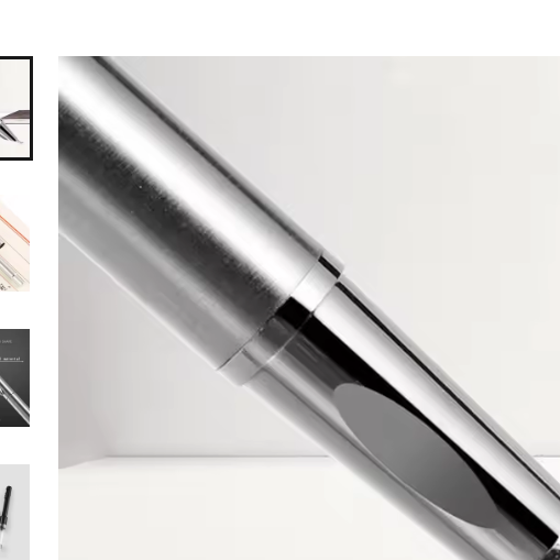 Luxury Metal Fountain Pen 0.38/0.8/1.3mm Curved Nib Student Office Writing Pen