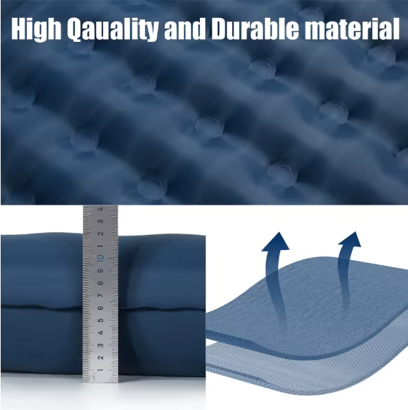 Miniatúra: TOMSHOO Inflatable Double Sleeping Pad 5 Inch Air Mattress With Built-in Pump fo