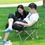 Thumbnail: Outdoor Moon Chair Portable Fishing Seat with Backrest Folding Stool for Camping