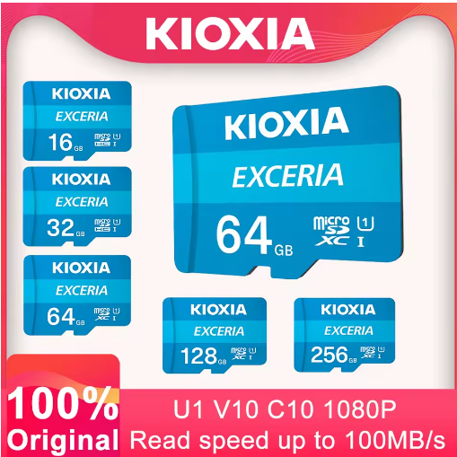 KIOXIA EXCERIA 16GB 32GB 64GB 128GB 256GB Micro SD Memory Card Class 10 A1