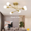 Thumbnail: Retro Industrial LED Ceiling Lamp with 6 Heads E27 Iron Fixture for Living Room