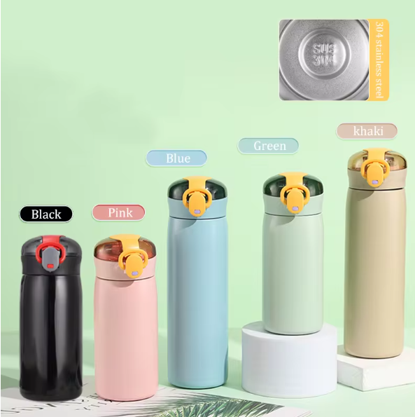 Kids Stainless Steel Thermos Bottle with Straw 320/460ML Hot Cold Water Cup