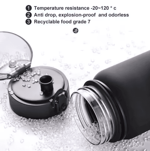 Miniatúra: 500ML High Capacity Plastic Sports Water Bottle Durable Outdoor Flask