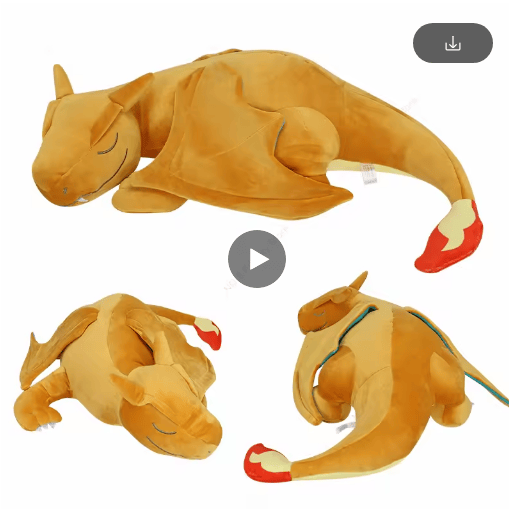 50cm Charizard Plush Toy Stuffed Animal Doll, Pokemon Halloween Gift for Kids