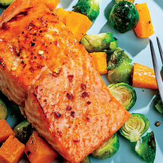 Honey Mustard Glazed Salmon Salad