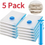 Thumbnail: 5 Pack Vacuum Storage Bags Reusable Space Saver Compression Organizer