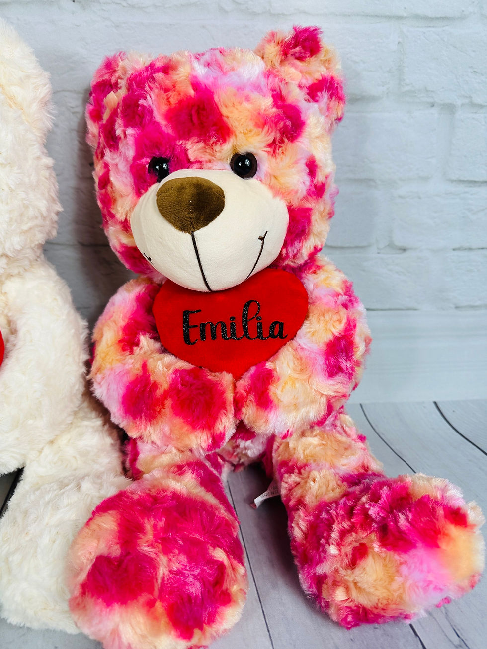 Miniaturbild: Plüschbär Teddy Bär mit Herz und Personalisierung - Wunsschname Teddy groß 