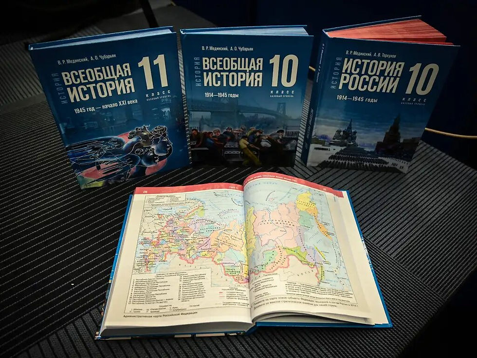 A new schoolbook for high school students on world and Russian history mentions Moscow’s ongoing military action in Ukraine and the annexation of Crimea.