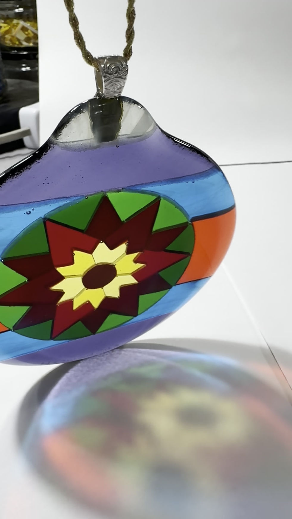 Thumbnail: Poinsettia Window Ornament