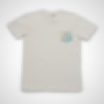 light yellow patchwork t-shirt front view pocket apparel
