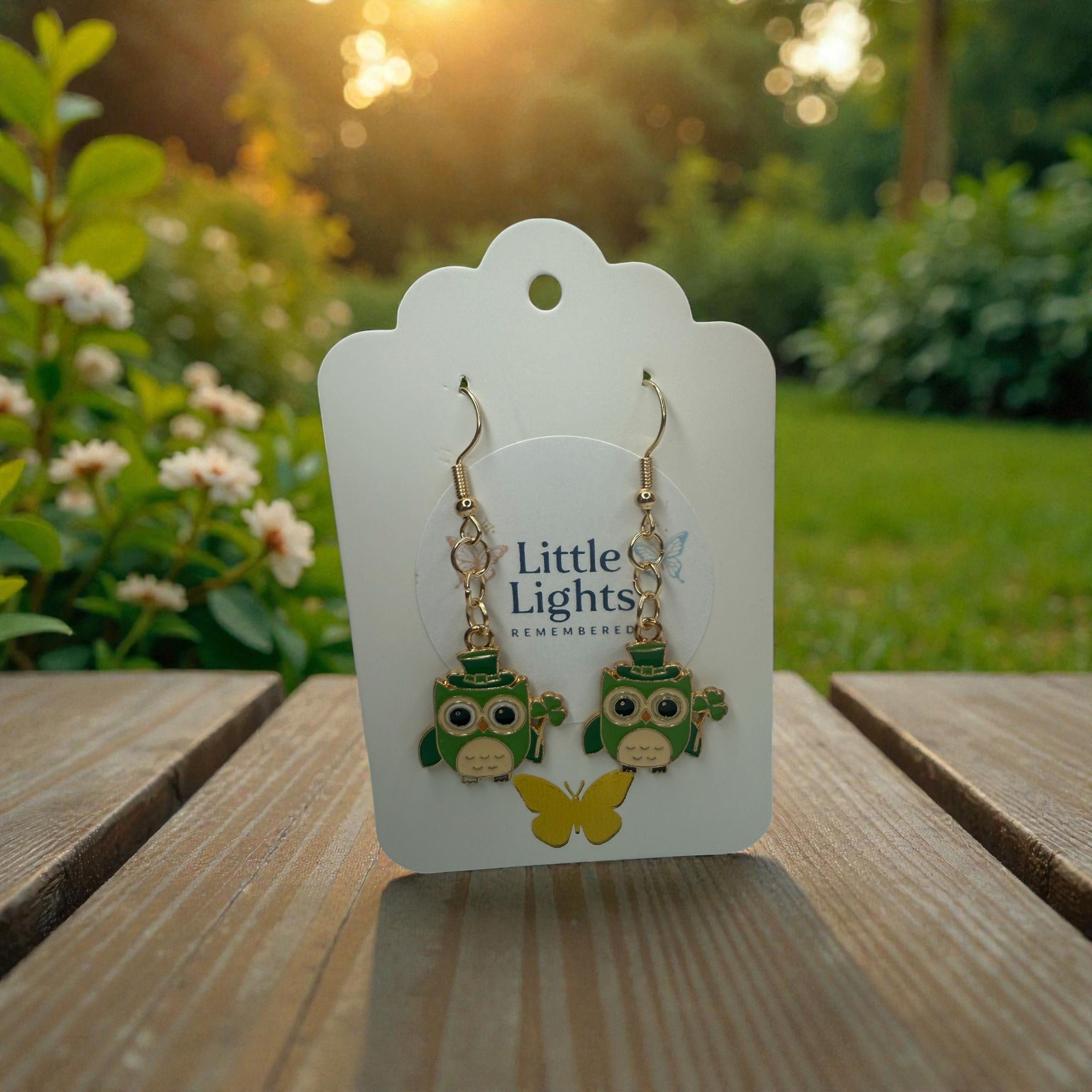 Lucky Owl Clover Earrings