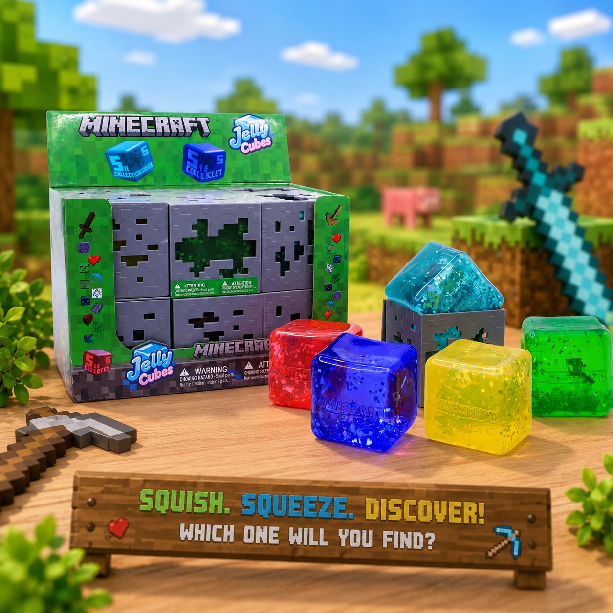 Minecraft Jelly Cubes Collectible Squishies
