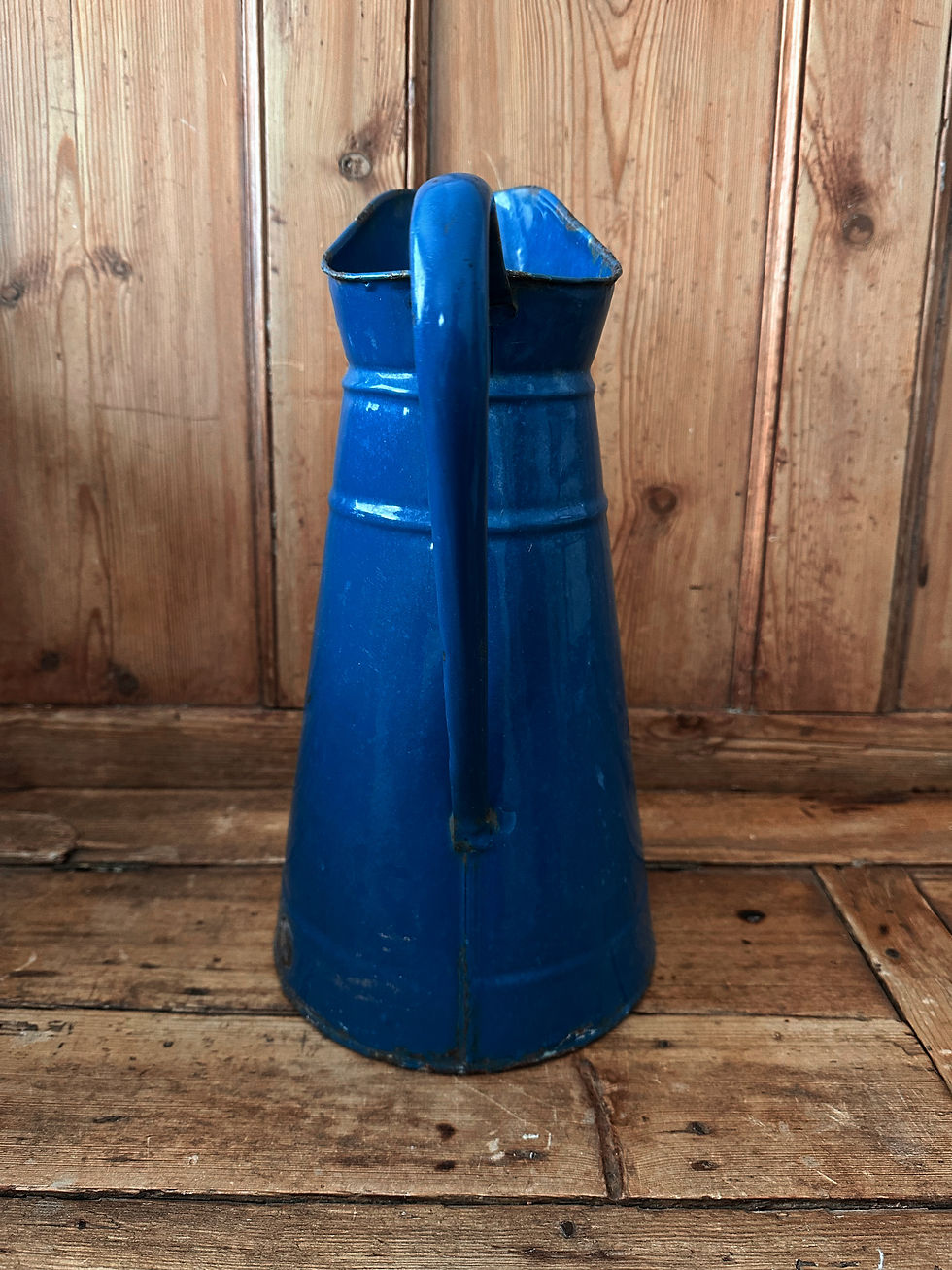 Thumbnail: Antique French Enamel Water Pitcher