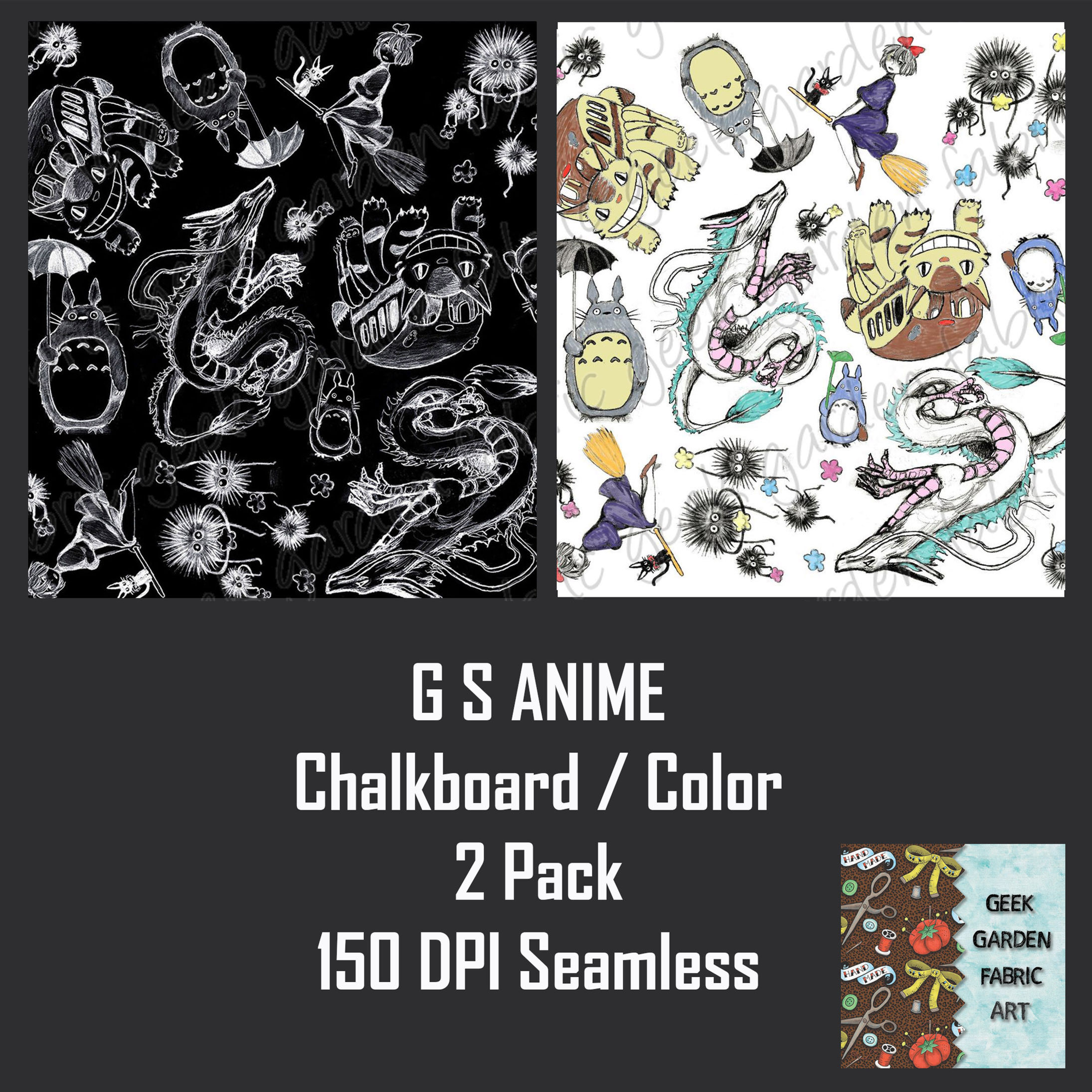 G S Anime 2 Pack Seamless File Personal and Small Business Use