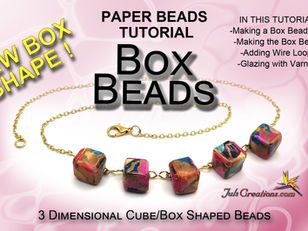 VIDEO: "How to make Paper BOX BEADS" - FREE TUTORIAL