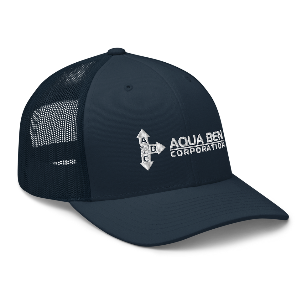Thumbnail: Aqua Ben Embroidered Trucker Cap