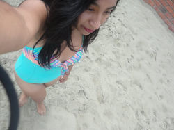 disfrutando de la playa