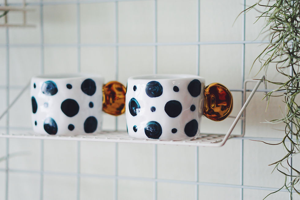Thumbnail: Hand-painted Geometric Pattern Mug