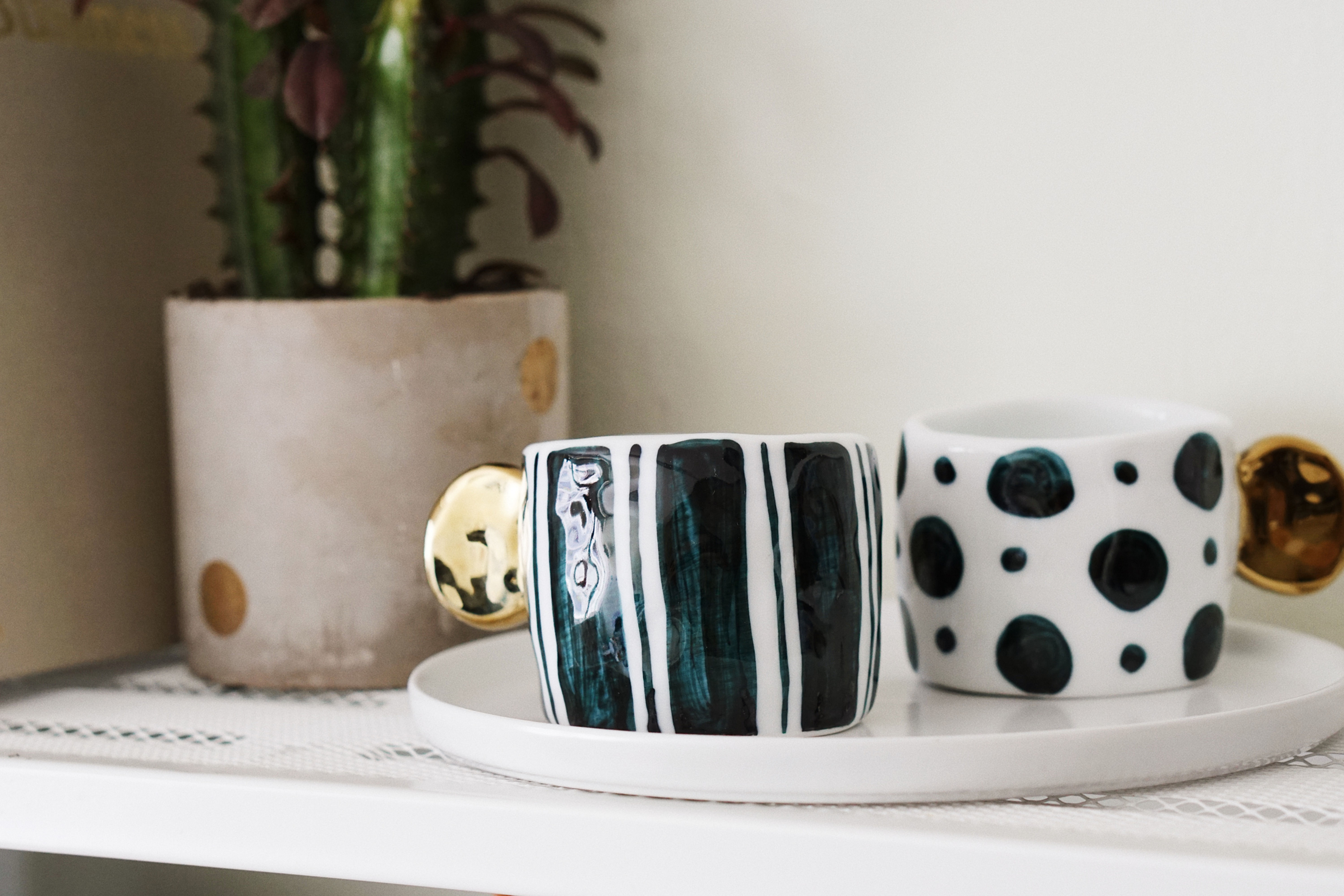 Hand-painted Geometric Pattern Mug