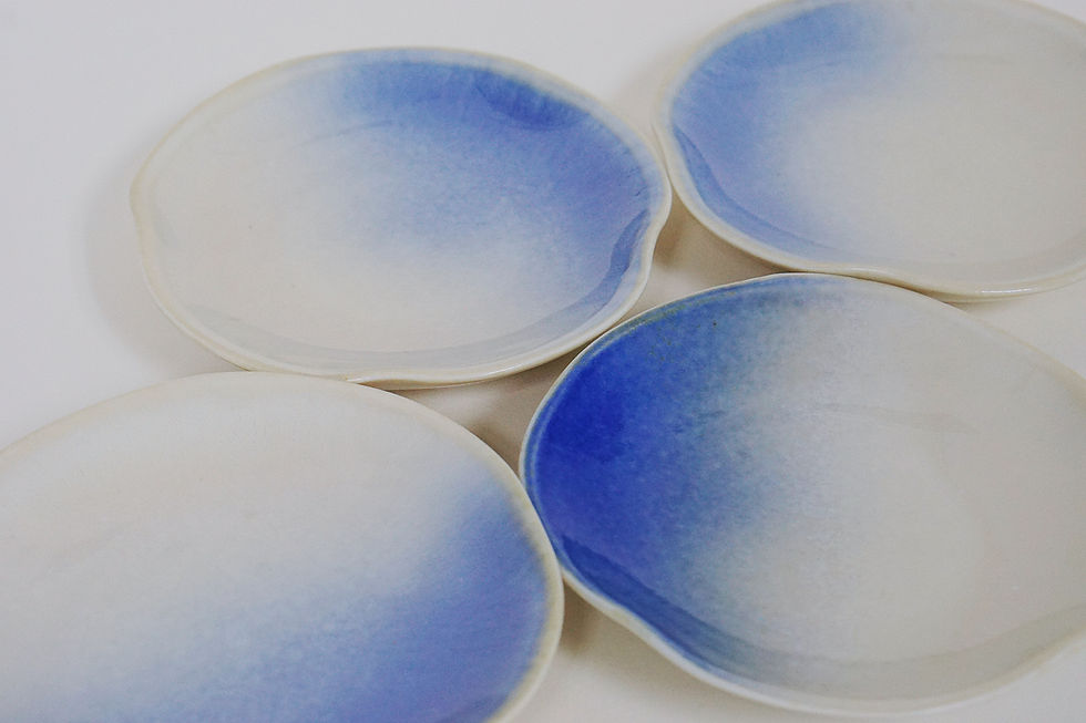 Thumbnail: Flambe Glaze Mini Tray-Icy Blue