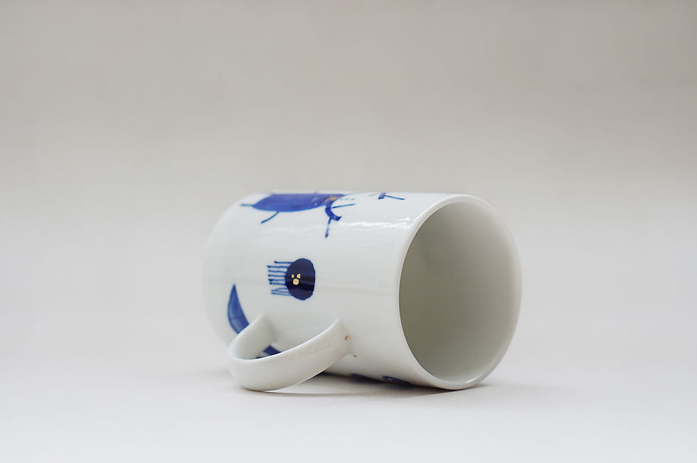 Thumbnail: Hand-painted Brush Stroke Tall Mug(c)