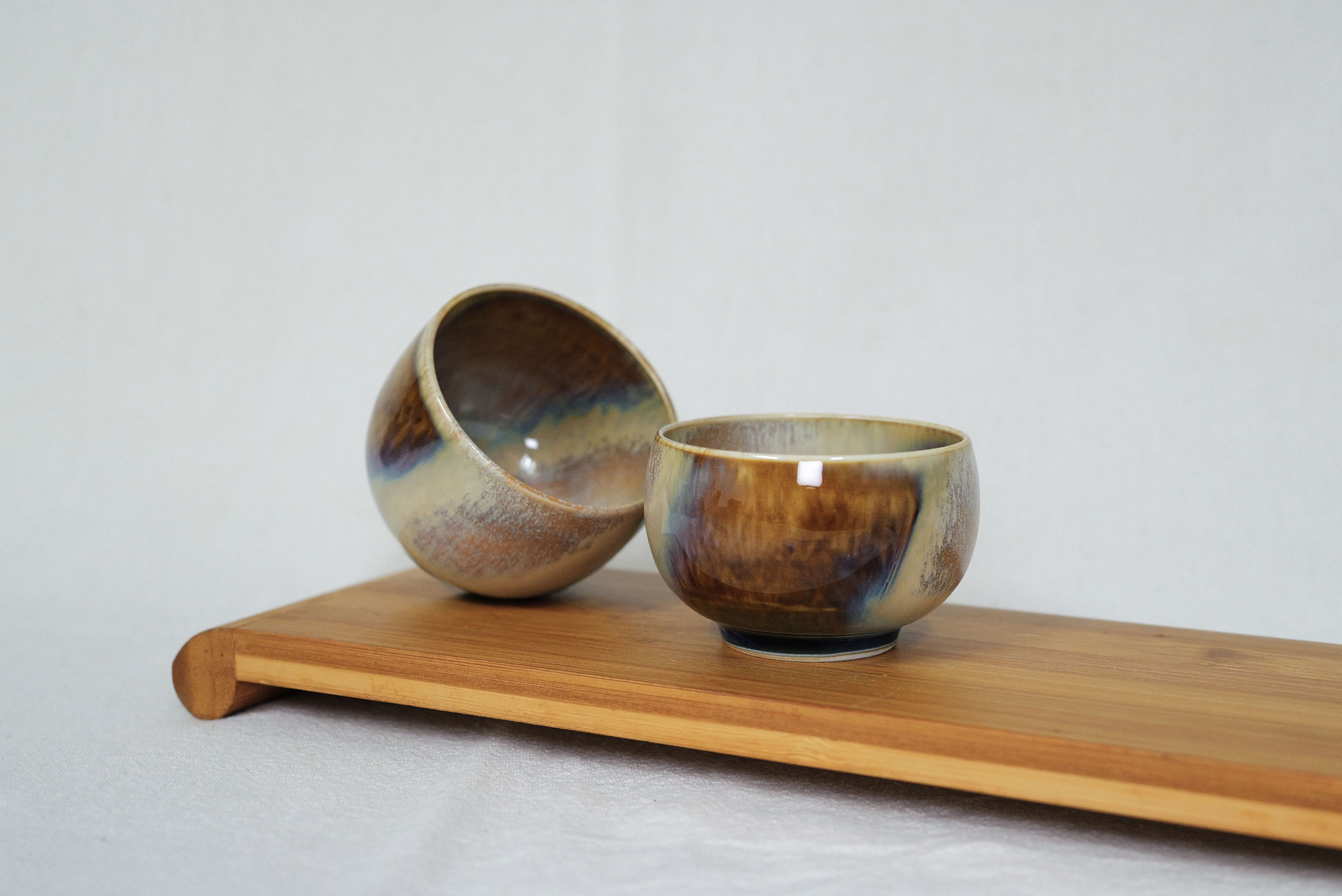 Soda Fire Glazed Tea Cup - Mountain Fire