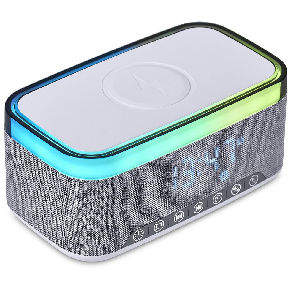 Thumbnail: Cumberland 10W Bluetooth Speaker Wireless Charger & Clock