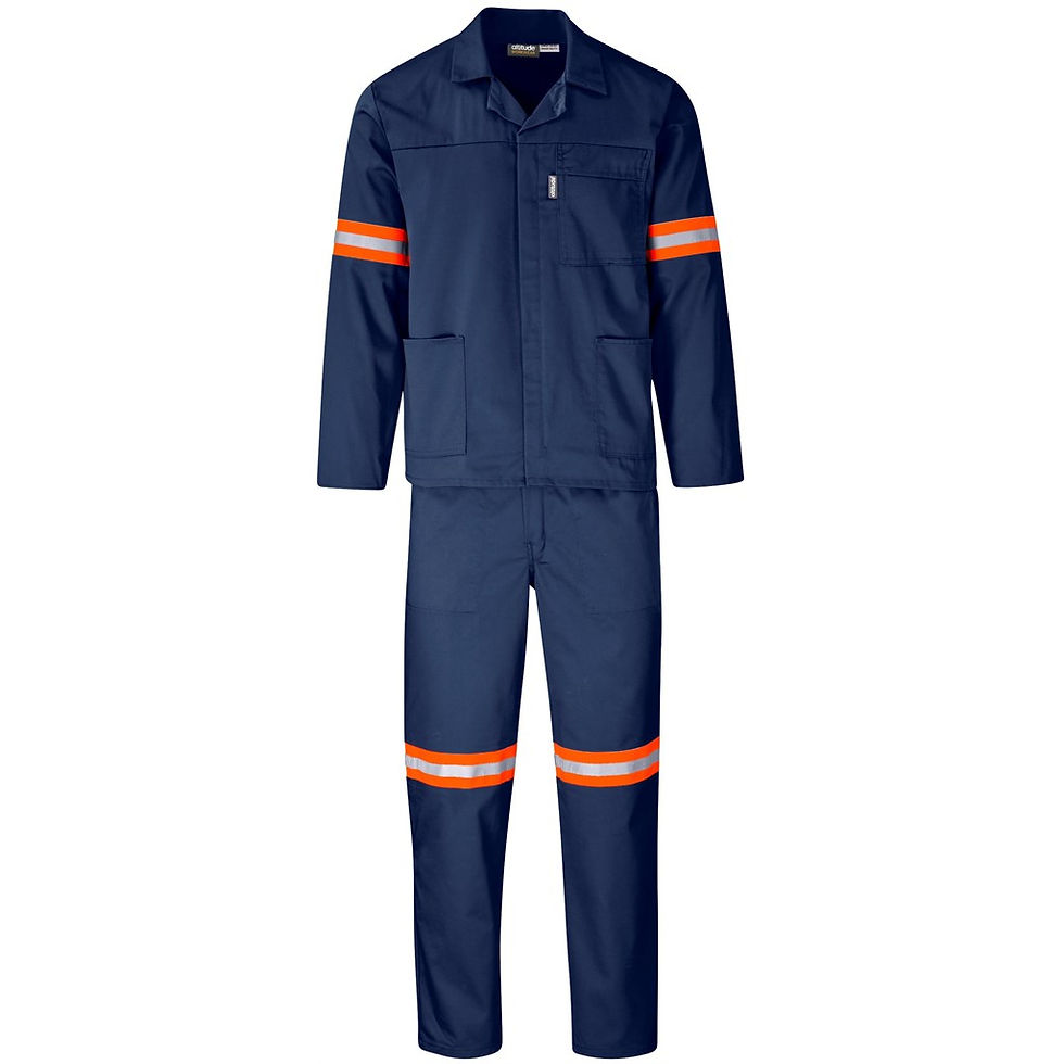 Thumbnail: Trade Polycotton Conti Suit - Reflective Arms & Legs - Orange Tape