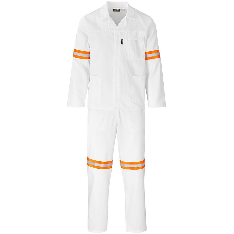 Thumbnail: Trade Polycotton Conti Suit - Reflective Arms & Legs - Orange Tape