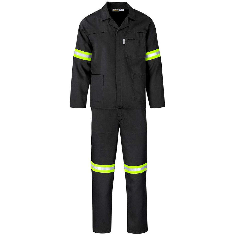Thumbnail: Trade Polycotton Conti Suit - Reflective Arms & Legs - Yellow Tape
