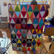 Quilt with triangles