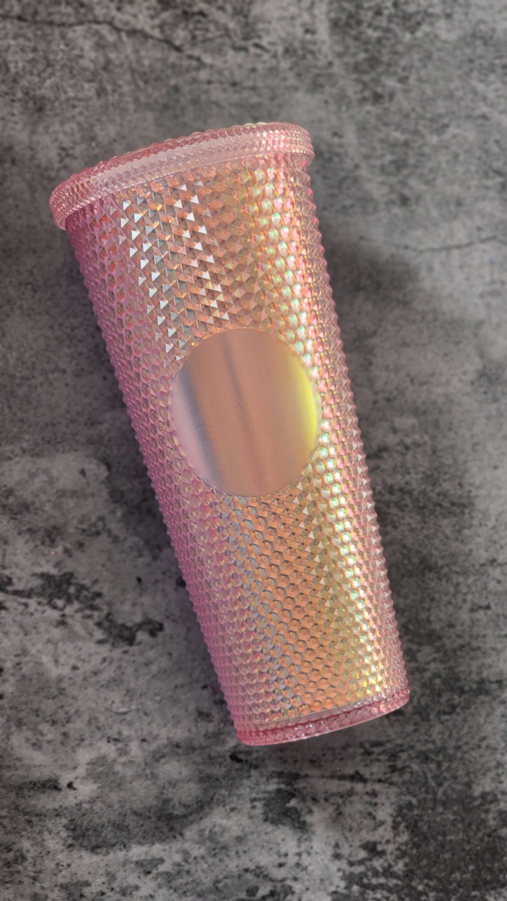 Pink Pearl Studded Tumbler 