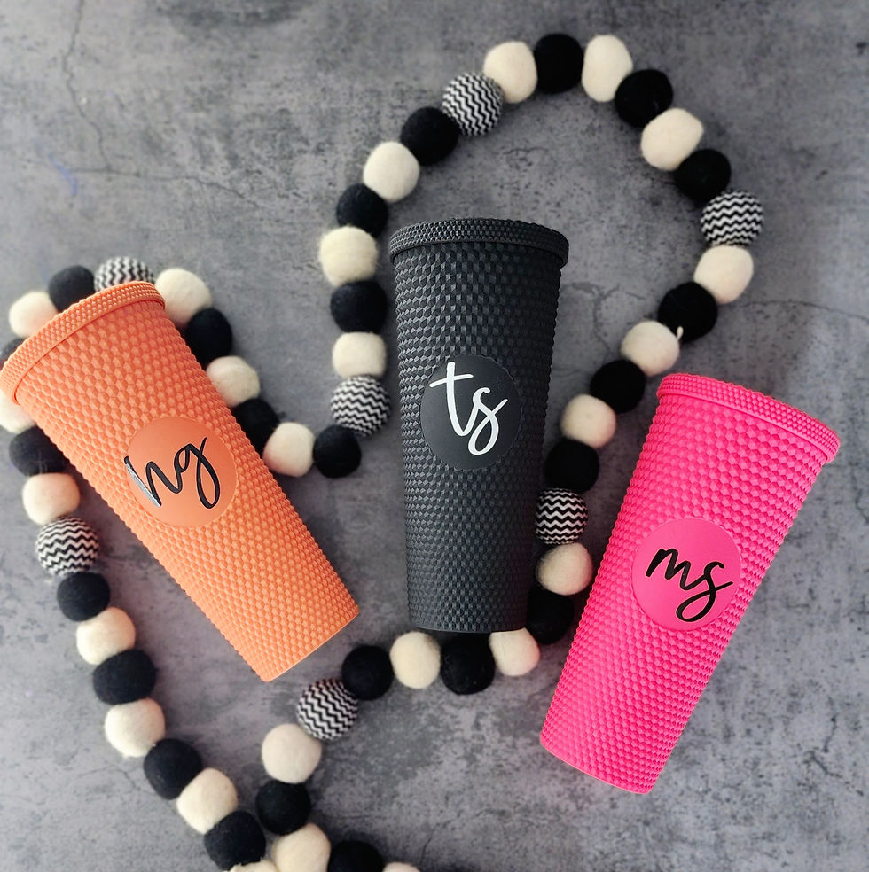 Thumbnail: Matte Light Pink Studded Tumbler 