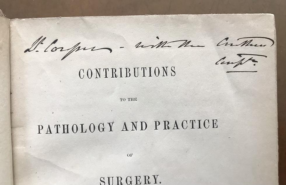 Thumbnail: Syme Contributions to the Pathology and Practice of Surgery 1848 Inscribed co