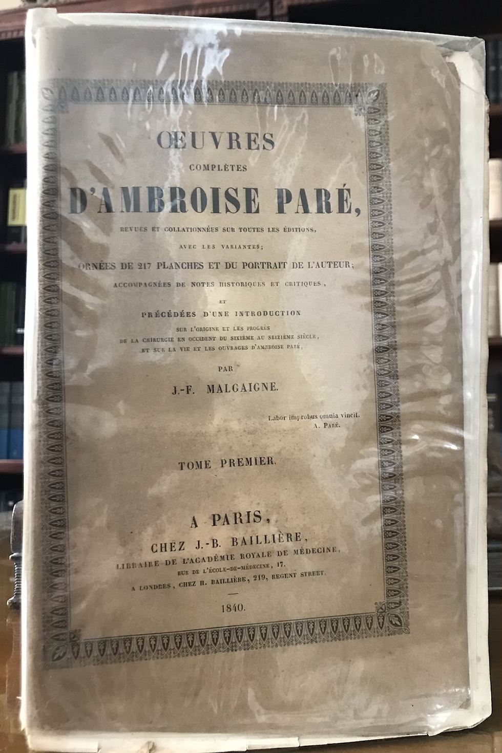 Thumbnail: Ambroise Pare Malgaigne Oeuvres 1840