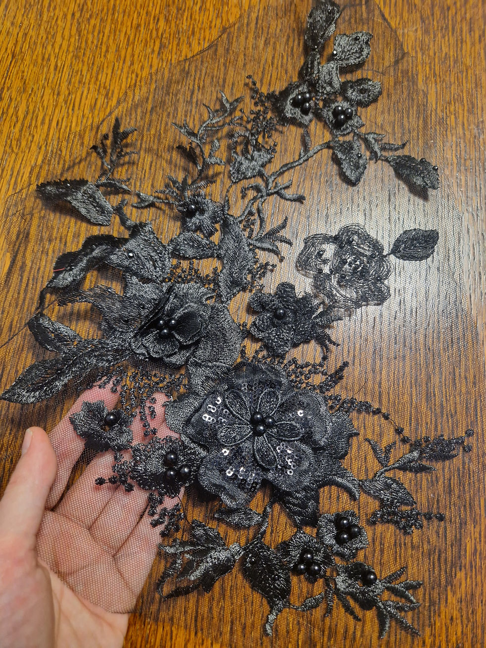 Thumbnail: Black Embroidered Appliques