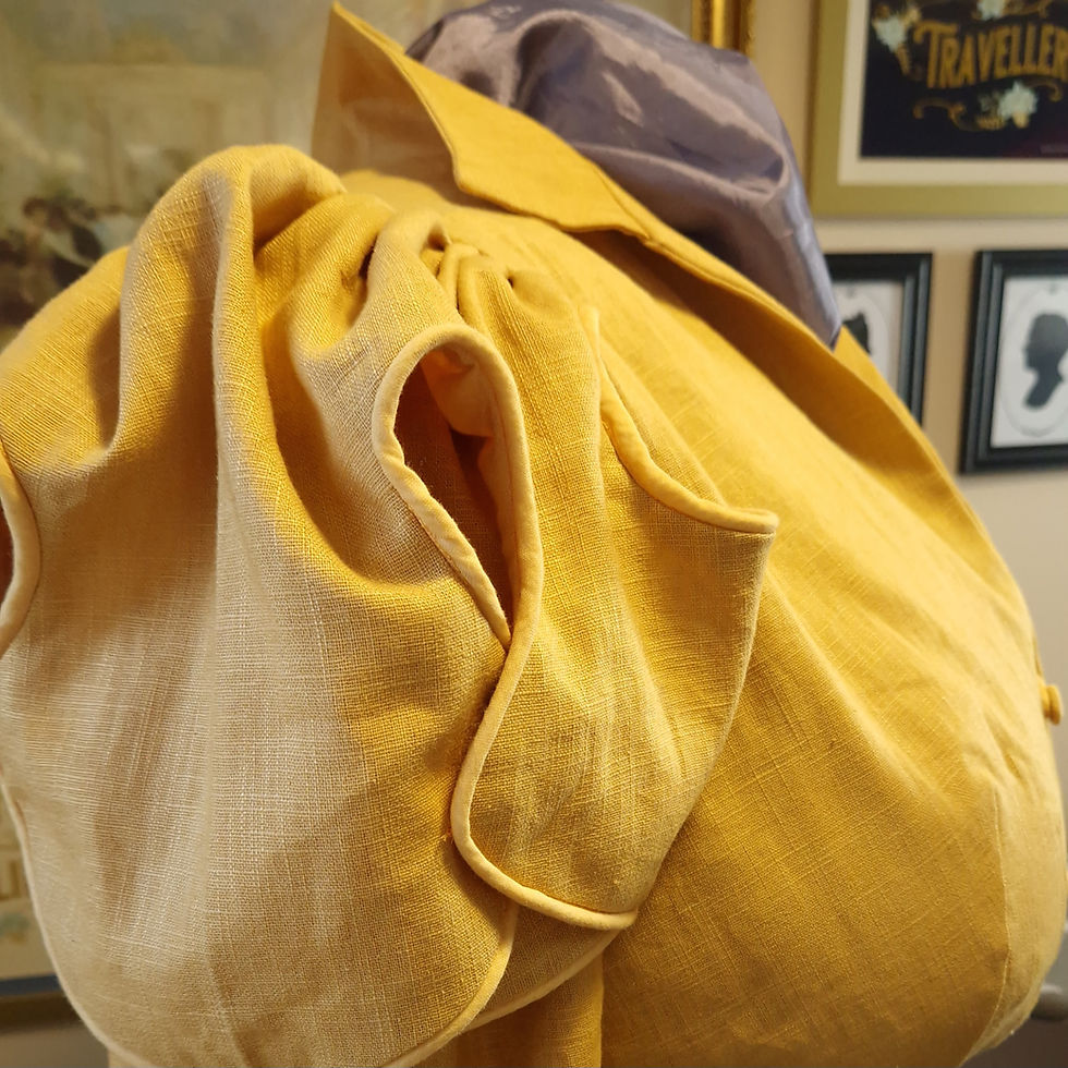 Thumbnail: Elizabeth Regency Spencer Jacket in Mustard linen